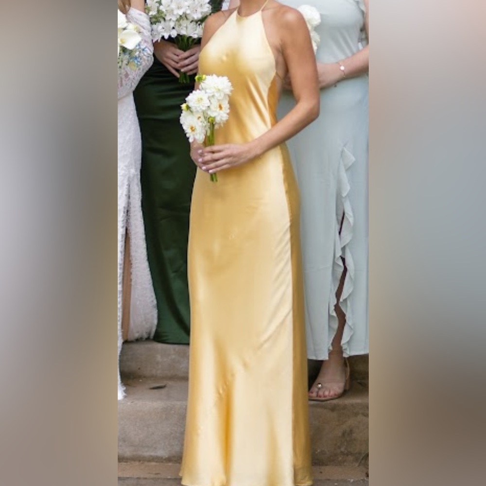 Reformation Yellow Jeany Silk Dress - Picture 2 of 4